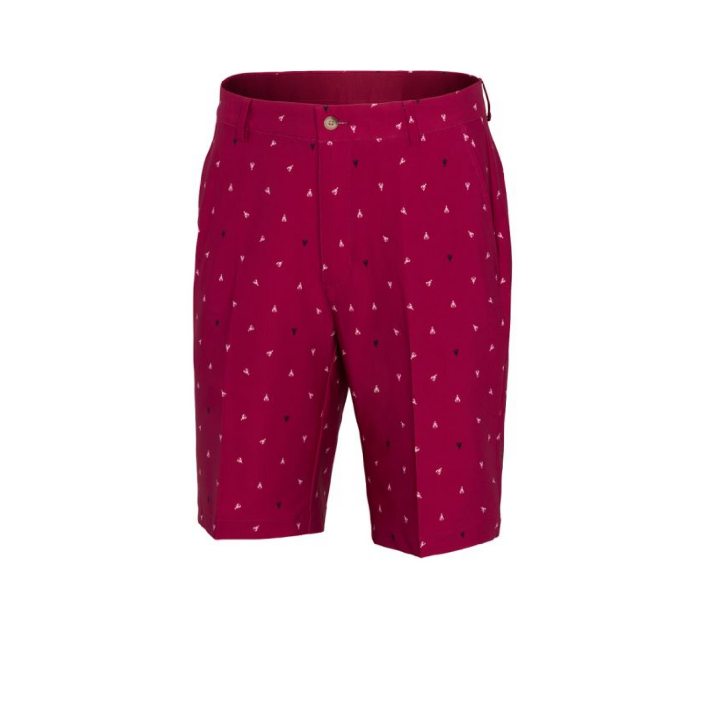 Greg Norman Men's Lobster Stretch Golf Shorts - Deep Rose