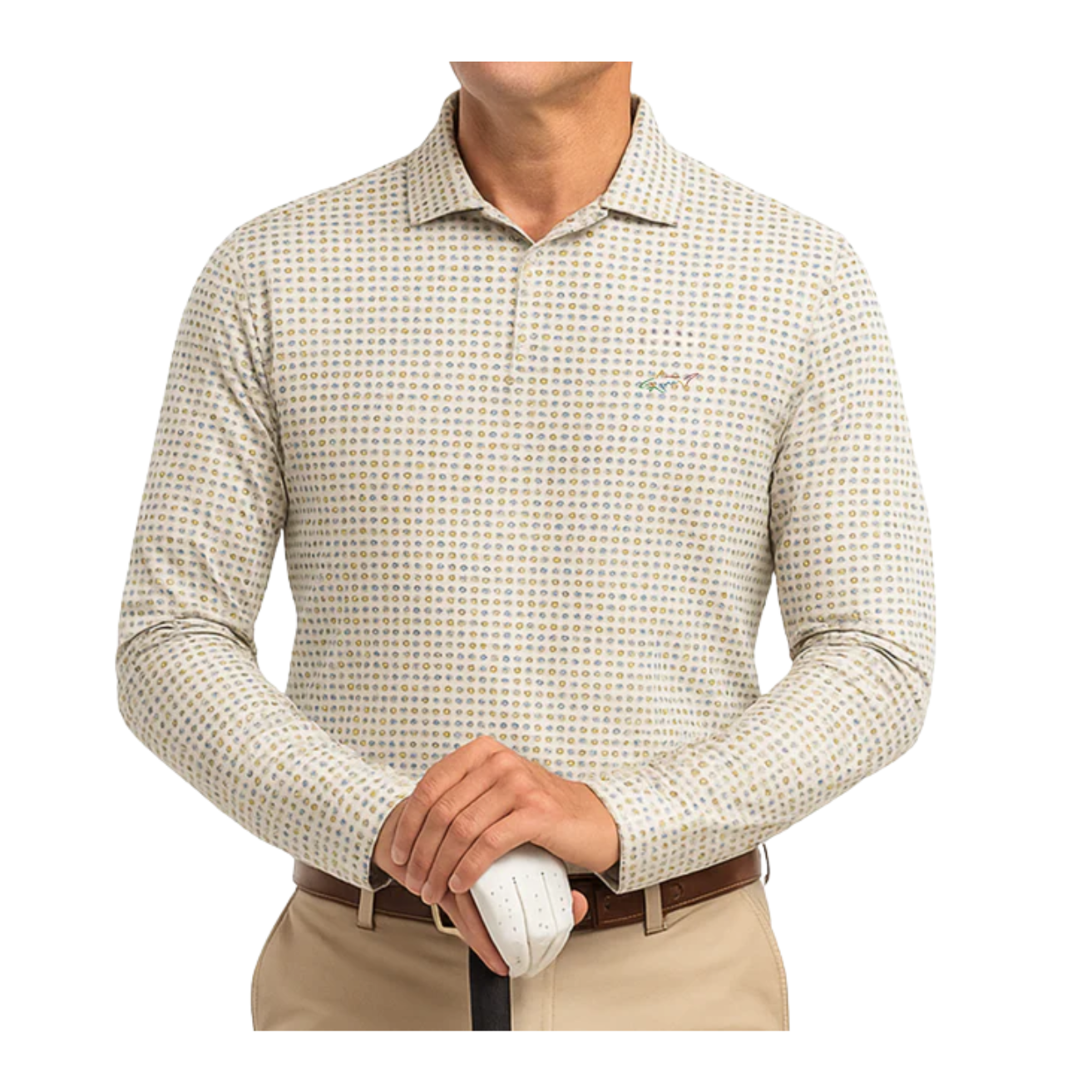 Men's Stretchable Full Sleeve Golf Polo