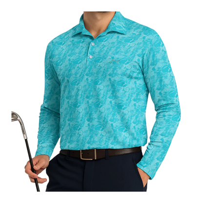 Men's Stretchable Full Sleeve Golf Polo