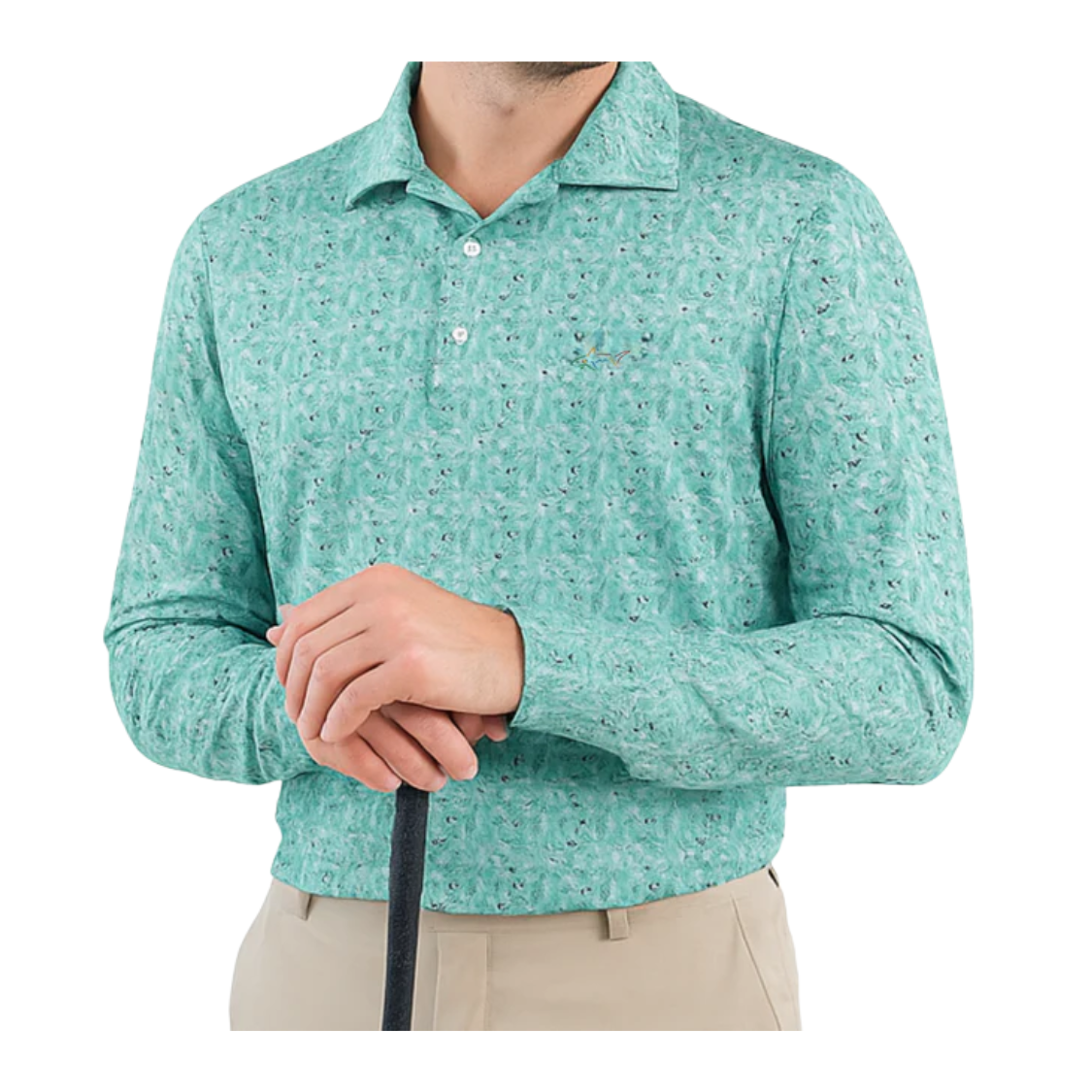 Men's Stretchable Full Sleeve Golf Polo