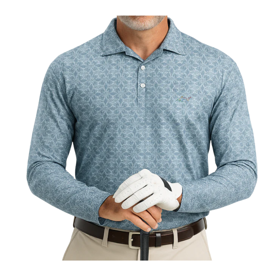 Men's Stretchable Full Sleeve Golf Polo