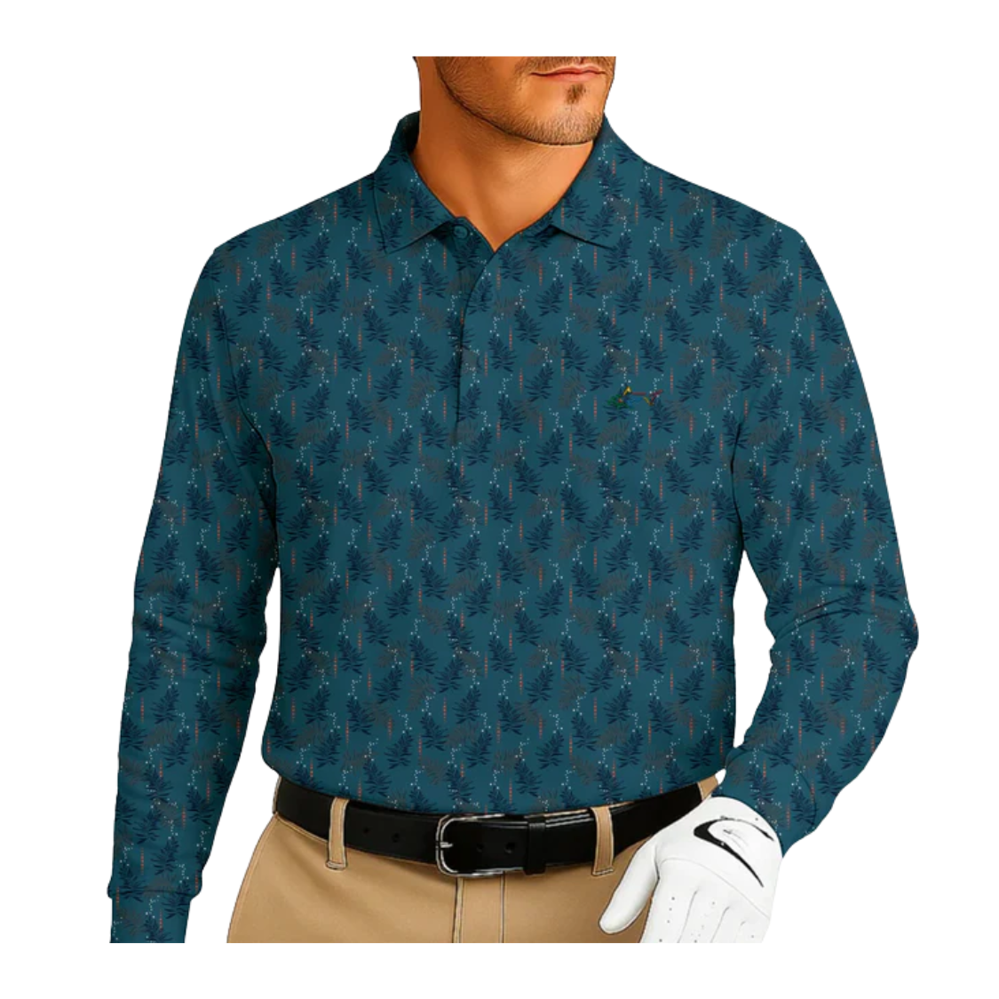 Men's Stretchable Full Sleeve Golf Polo