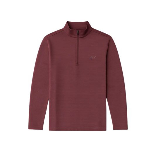 K102 Men's 1/4 Zip Mock Pullover - Deep Mauve