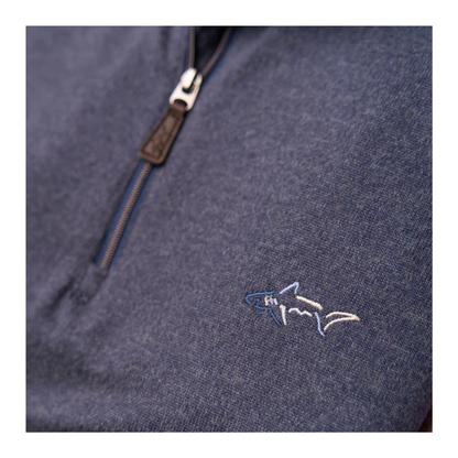 Cozy Shark Quarter Zip - Navy Heather