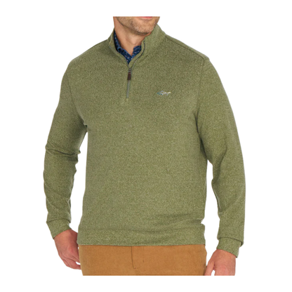 Cozy Shark Quarter Zip - Ranger Green Heather