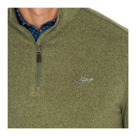 Cozy Shark Quarter Zip - Ranger Green Heather