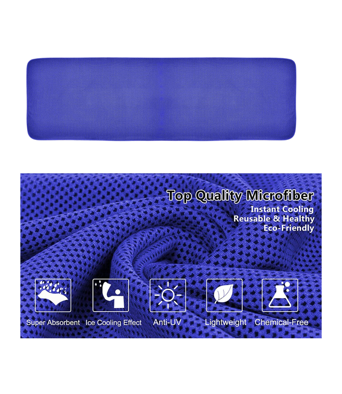 Superfiber Cooling Towels for Yoga Running Fitness Golf Camping