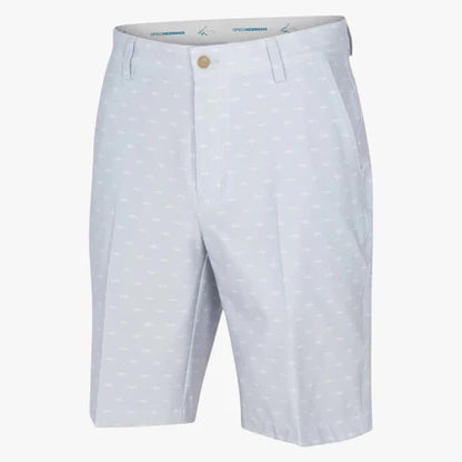 Greg Norman Men's ML75 Hybrid Shark Print Golf Shorts - Shark Grey