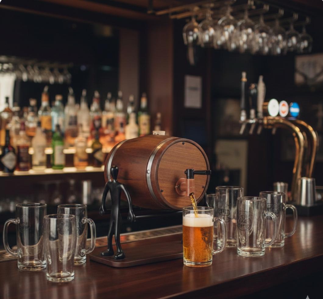 Wooden Bar Decanter With Stand