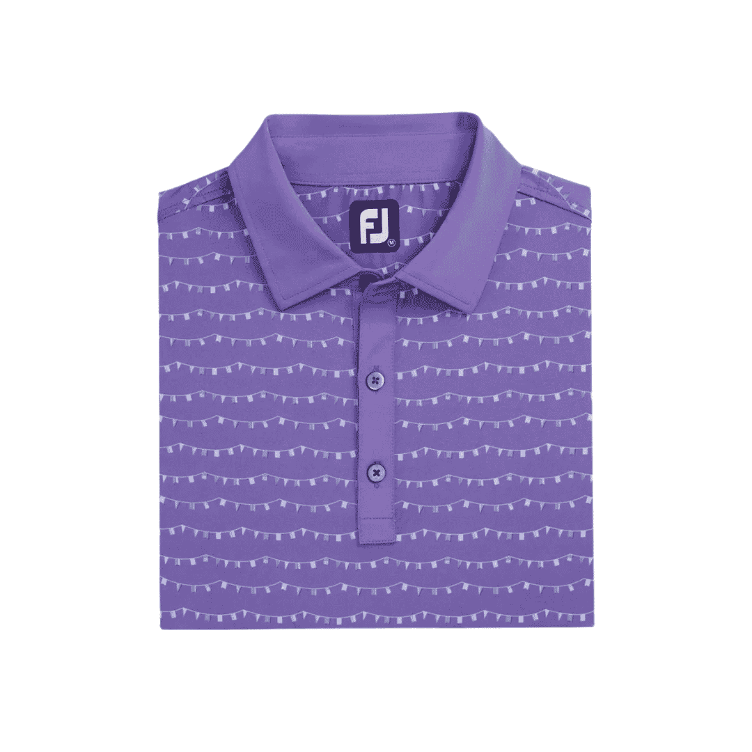 FOOTJOY FLAG BANNER PRINT SELF COLLAR MEN'S SHIRT