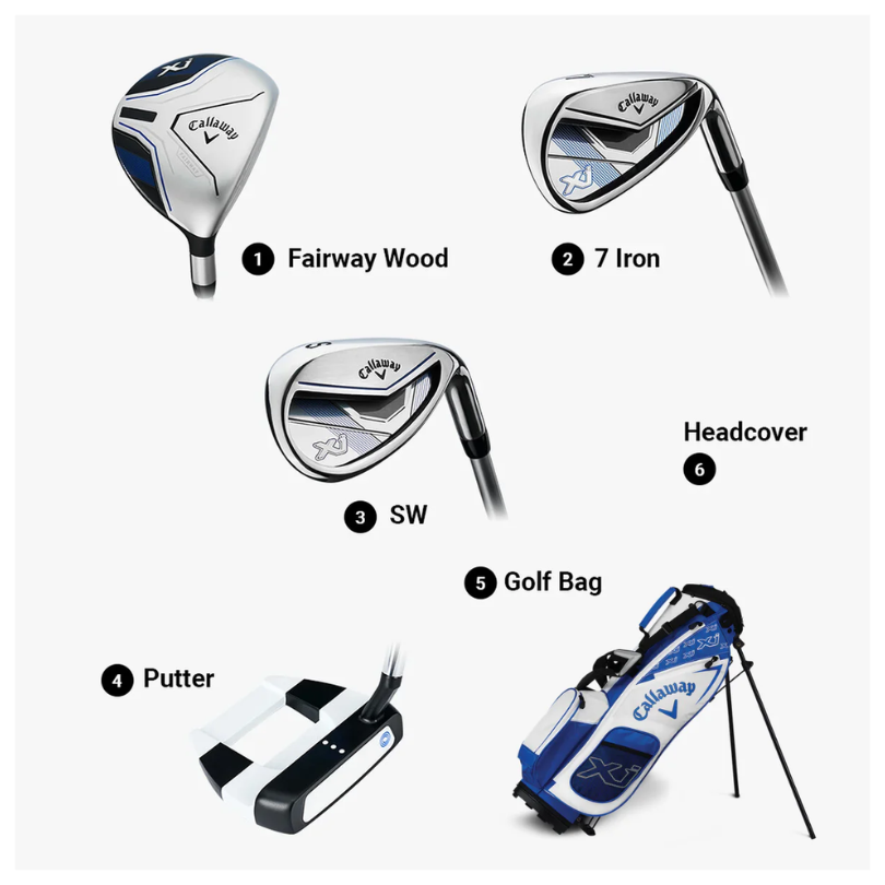 Callaway XJ L1 Junior Golf Set RH (4 Club & Bag Height 42"-46")