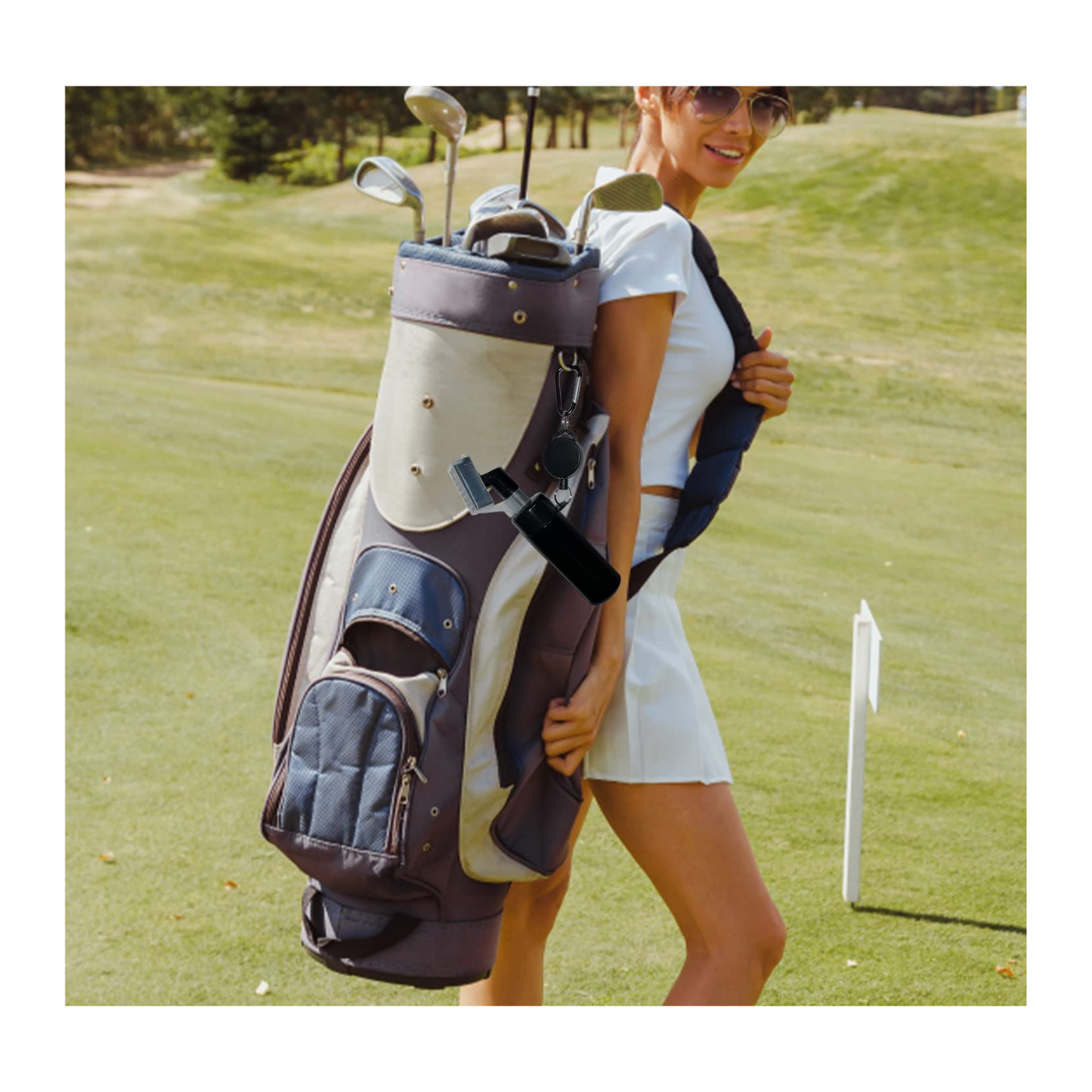 Golf Club Cleaning Brush with Water Spray Bottle