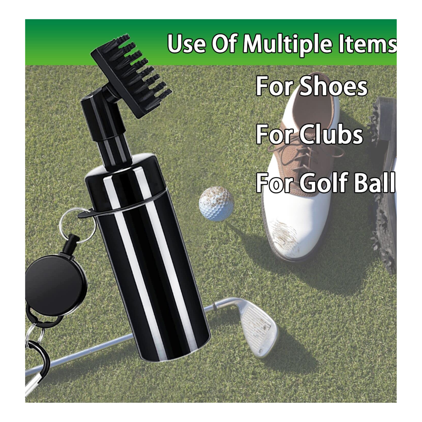 Golf Club Cleaning Brush with Water Spray Bottle