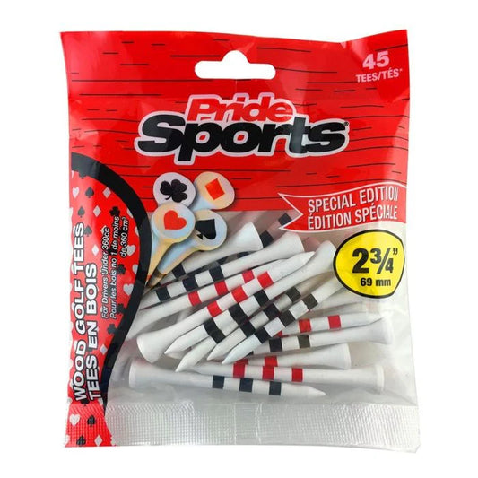 Pride Sports Play Card Wooden Golf Tees – 45 Pack