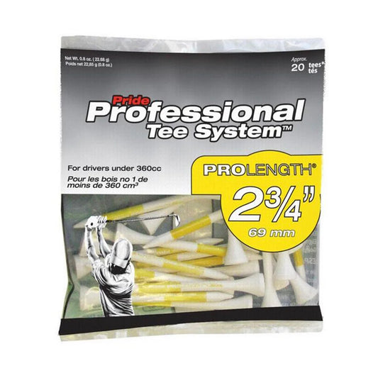 Pride Professional ProLength Wooden Golf Tees – 20 Pack