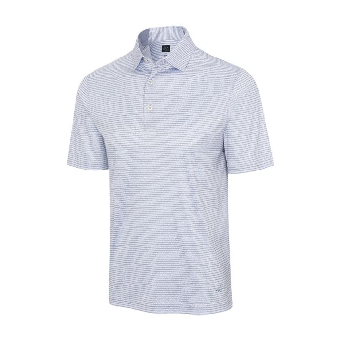 Greg Norman Men's Microlux Fin Stripe Golf Polo T-Shirt