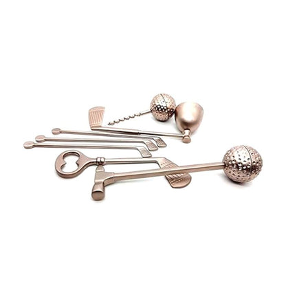 Leather Golf Bar Tool set