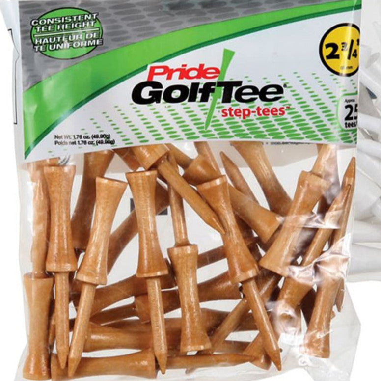 pride golf tees step tees (pack of 25)