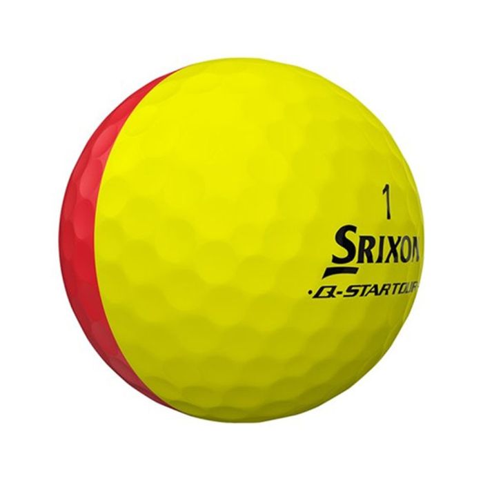 Srixon Q-Star Tour Divide Golf Balls - Yellow/Red
