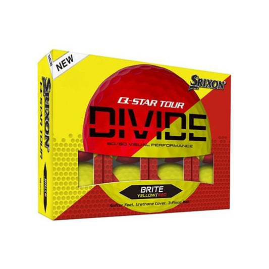 Srixon Q-Star Tour Divide Golf Balls - Yellow/Red